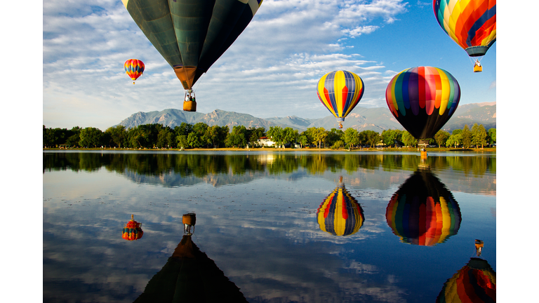 Cheyenne Mountain and Hot Air Balloons