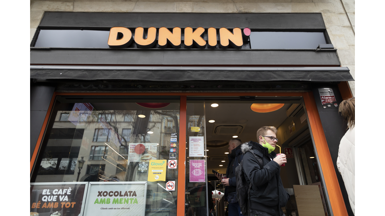 Dunkin' Donuts coffee shop, Barcelona, Spain