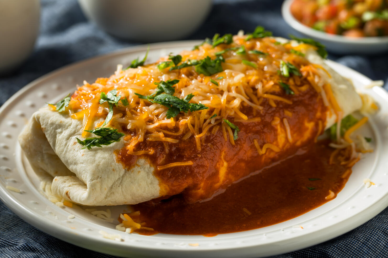 Homemade Spicy Smothered Beef Burrito