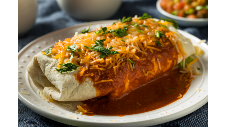 Homemade Spicy Smothered Beef Burrito