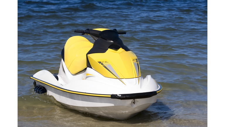 Yellow jet ski