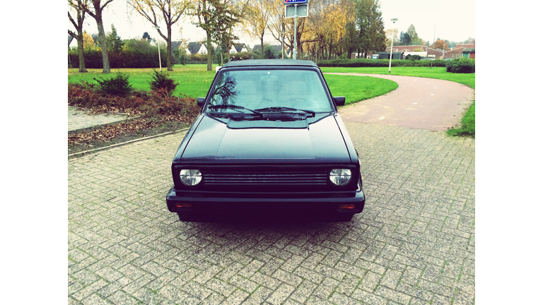 Vintage Car On Driveway