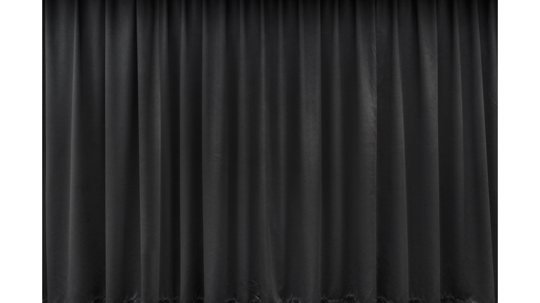 Closed Black Stage Curtain