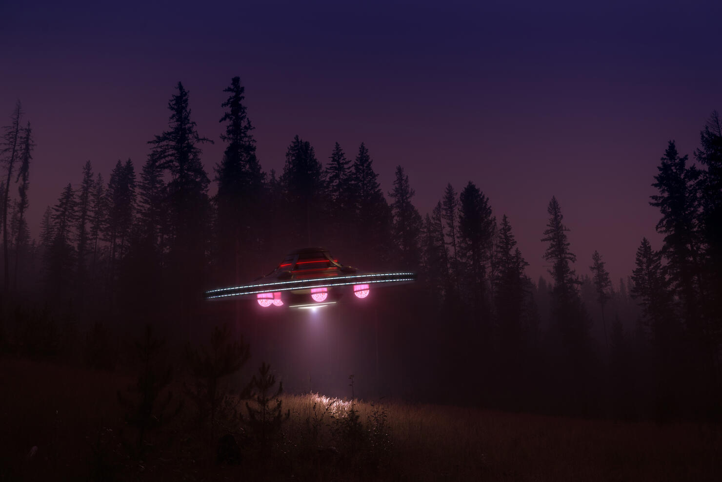 Ufo at night