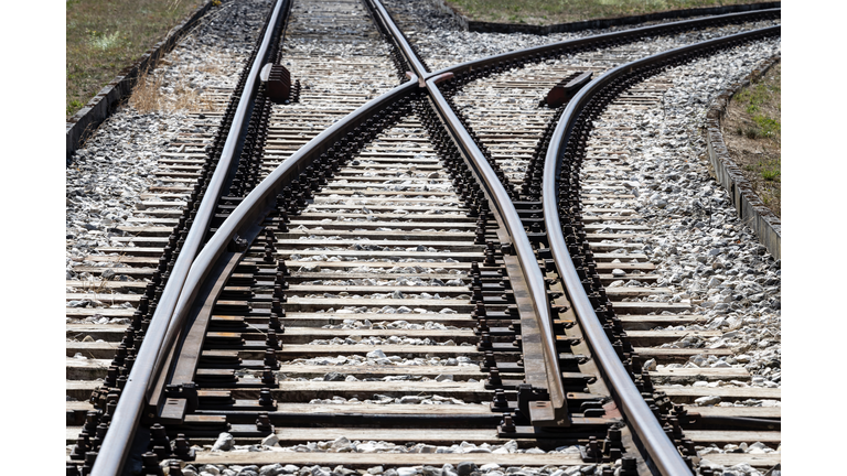 Switch at a railroad track