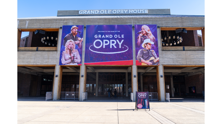 Exterior of the Grand Ole Opry, a famous musical concert venue for country music in the USA