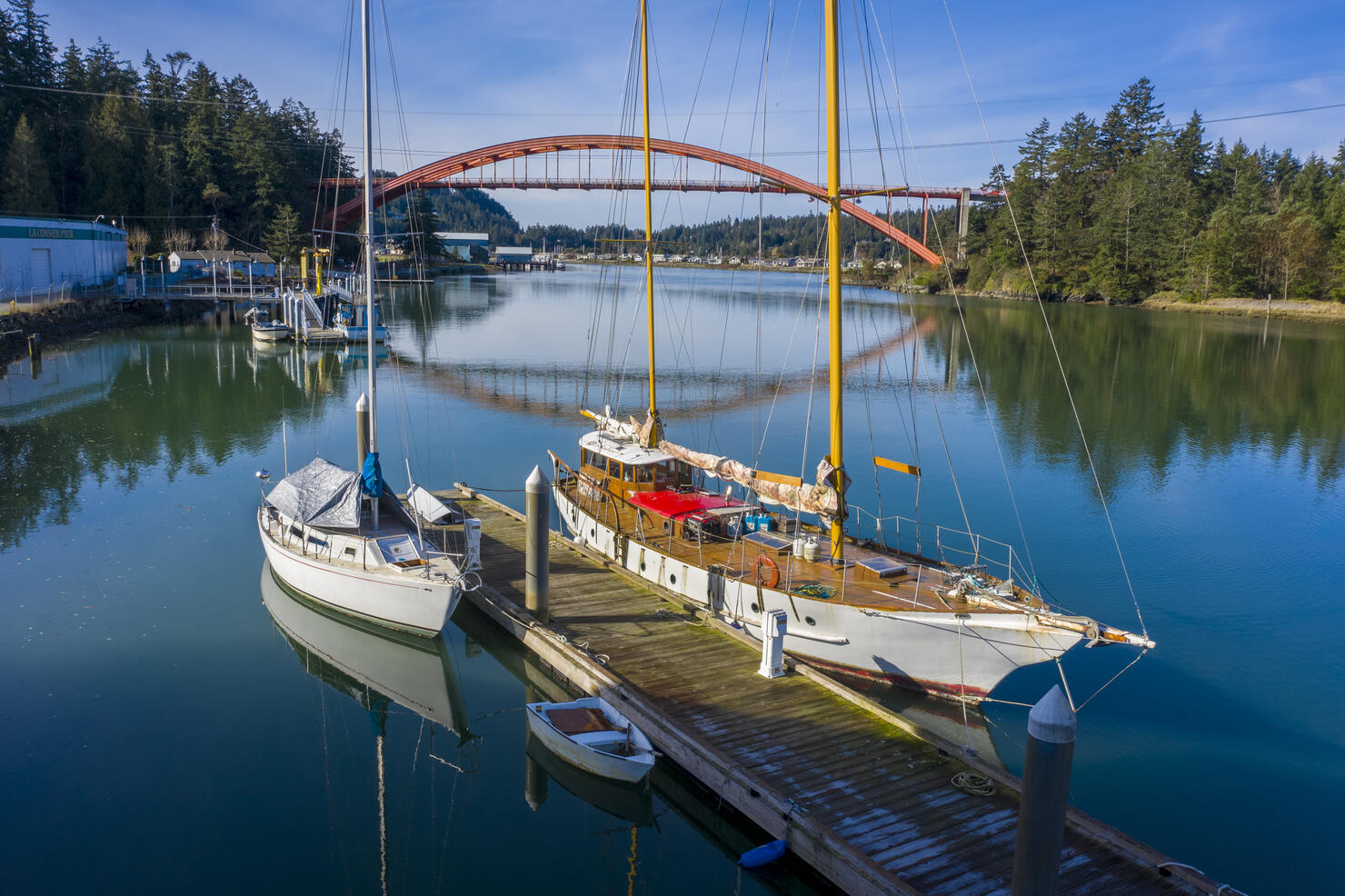 Rainbow Bridge in the Town of La Conner, Washington.