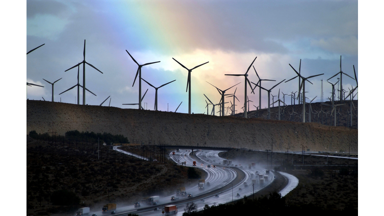 Storm Eases Over Windfarms