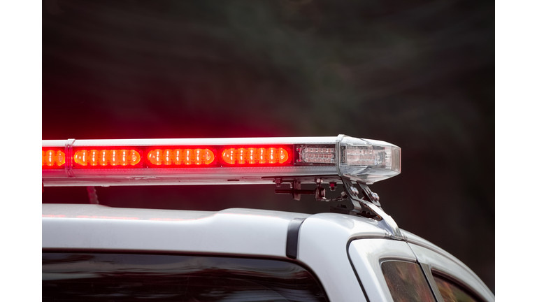 flashing sirens of police car