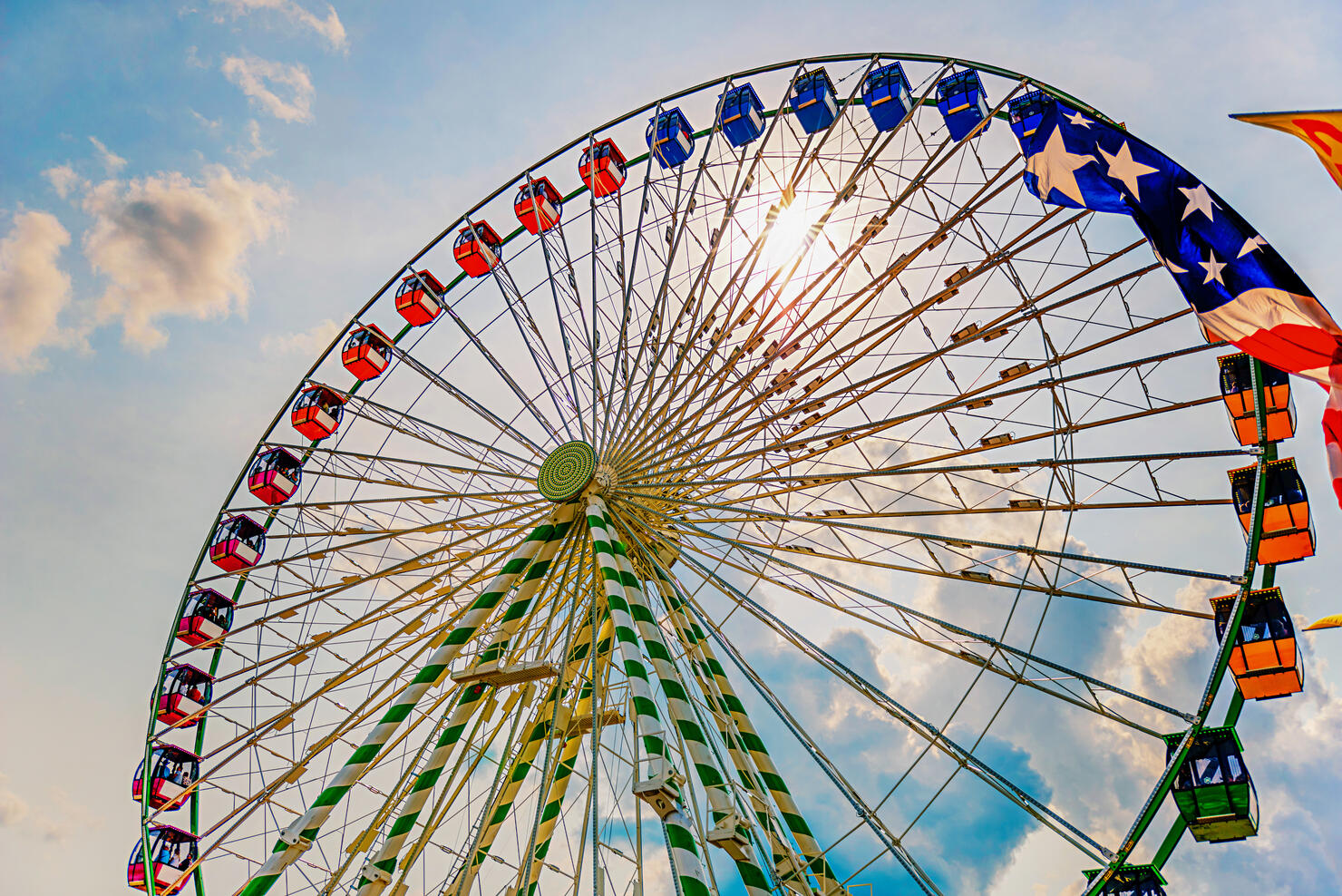 Ferris Wheel Ride at State Fair Carnival