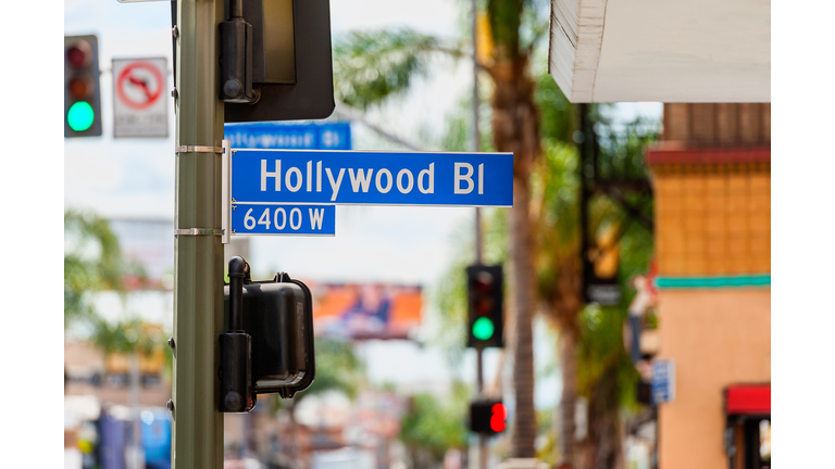 Hollywood Boulevard Road Sign in Los Angeles