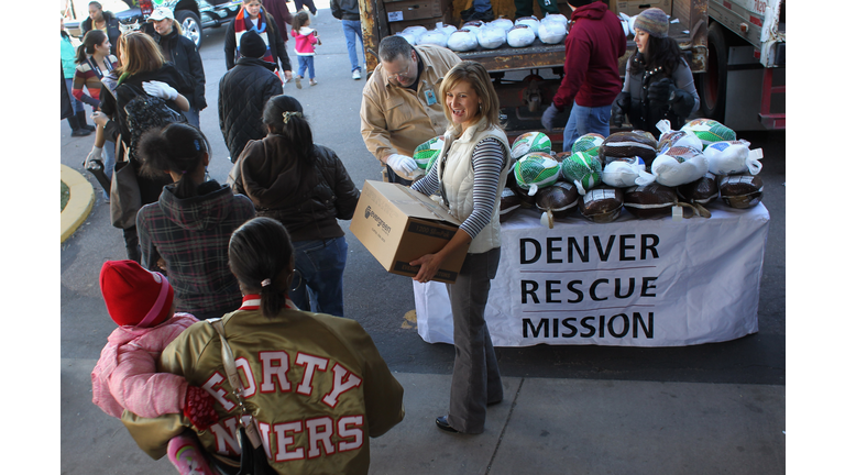 Denver Charity Distributes Thanksgiving Dinners To Needy Families