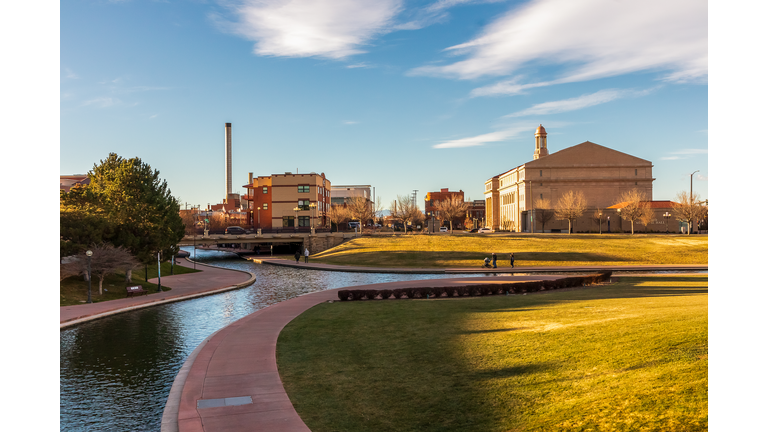 Scenic view of Historic Arkansas Riverwalk in Pueblo
