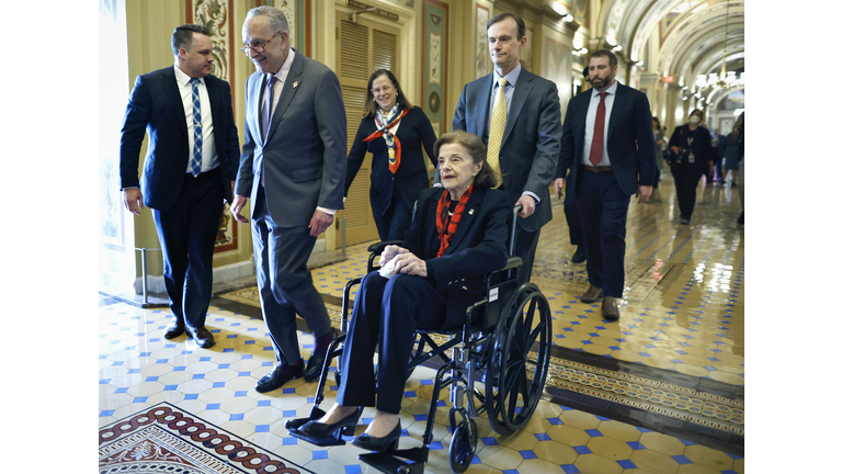 Senator Feinstein Returns To Capitol Hill After Months-Long Absence