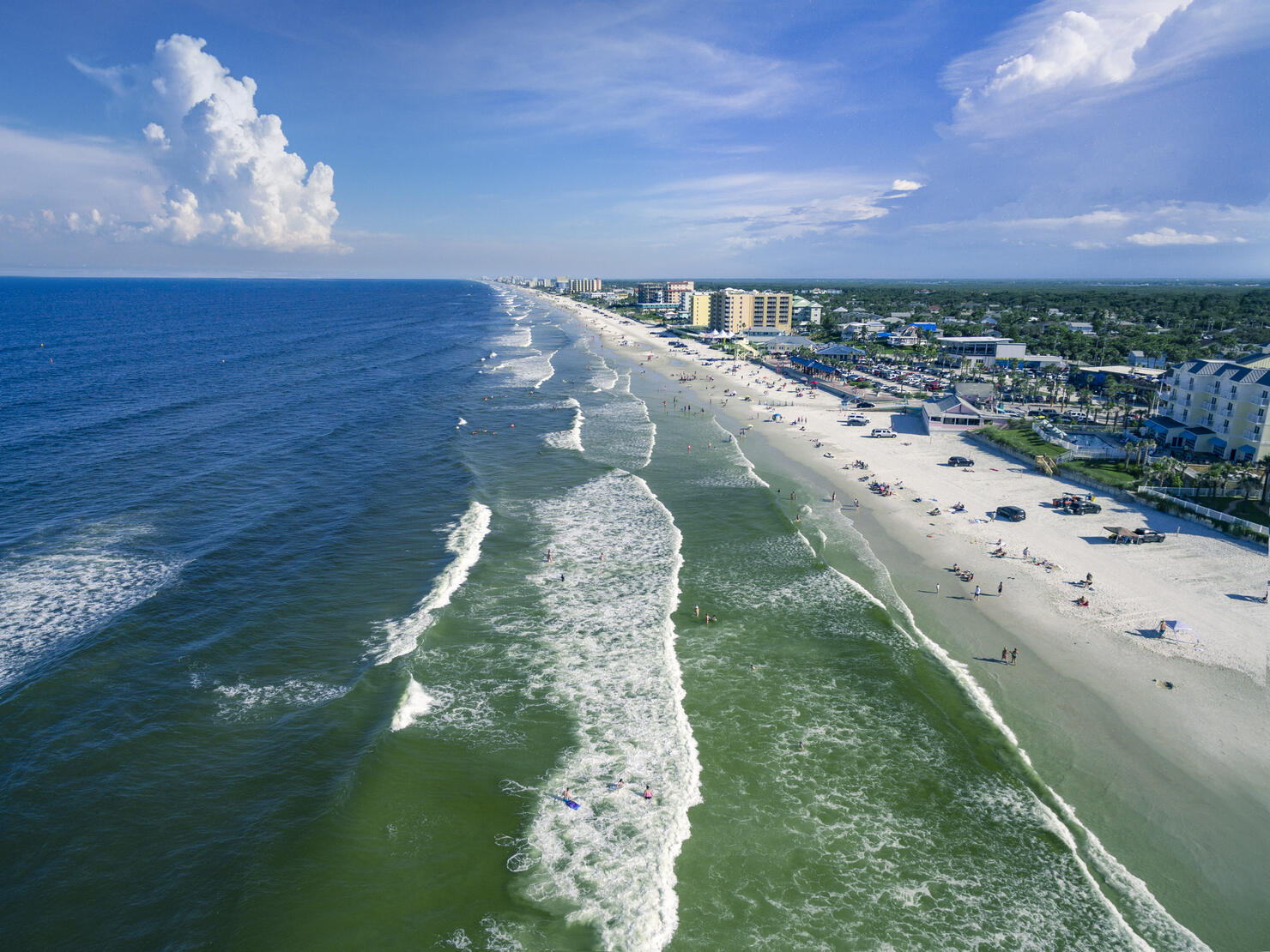 Aerial view of New Smyrna Beach