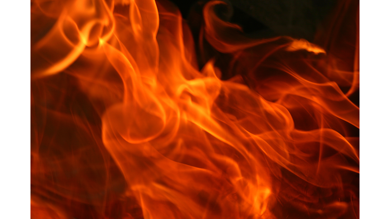 Image of fire on black background