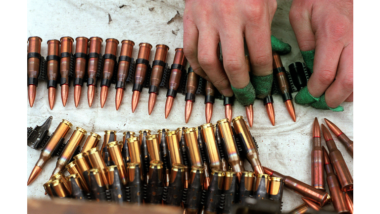 Russian 7.62 x 54R ammunition is loaded onto a cli