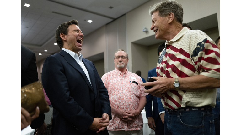 Florida Governor Ron DeSantis Attends Iowa GOP Reception In Cedar Rapids