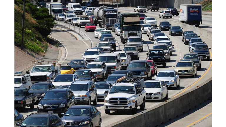 Commuters move slowly during heavy traff