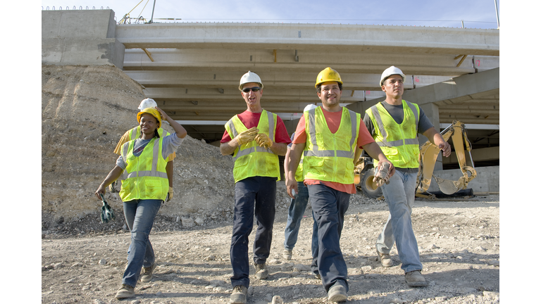 Construction Workers at the End of the Day