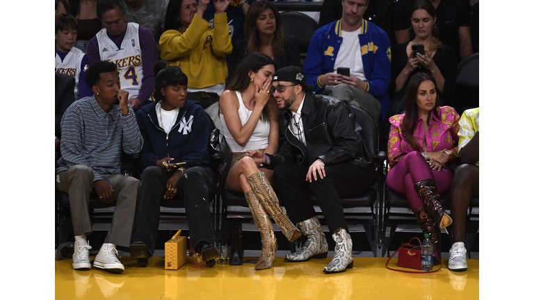 Celebrities At The Los Angeles Lakers Game