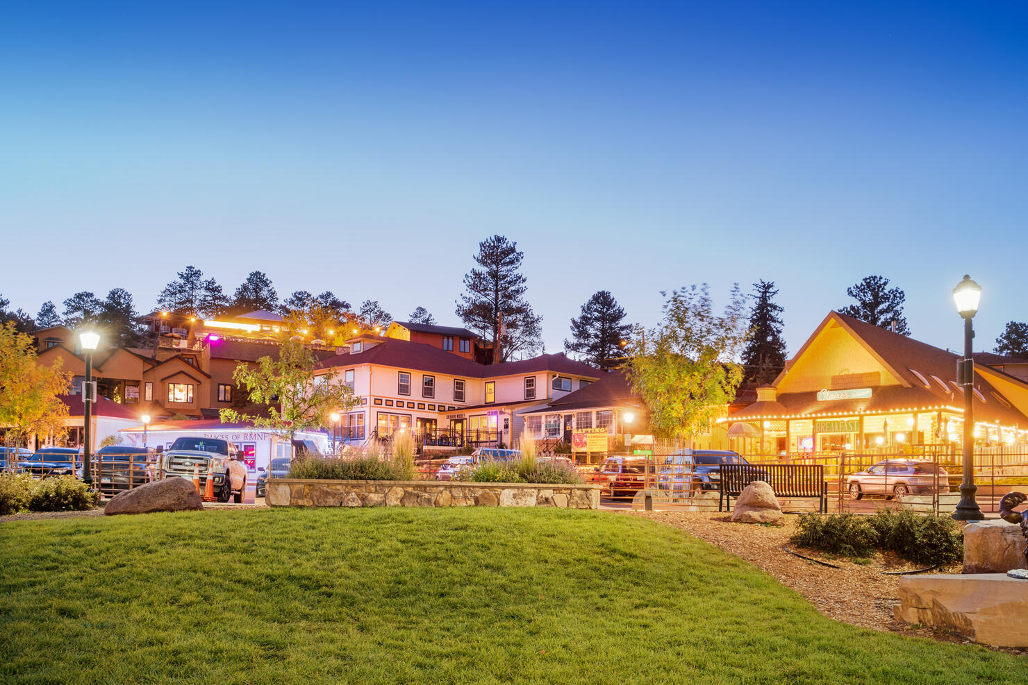 Downtown Estes Park Colorado USA