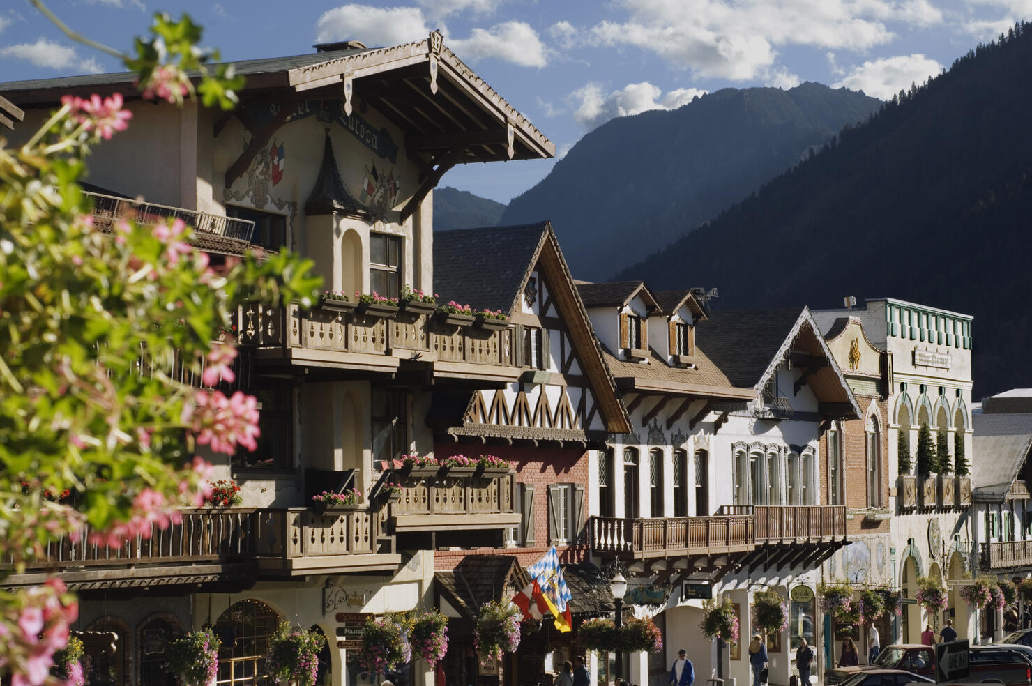 Bavarian style village located near Cascade Mountains