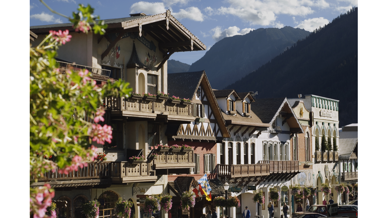 Bavarian style village located near Cascade Mountains