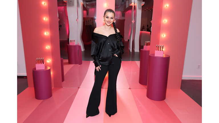 Selena Gomez Celebrates The Launch Of Rare Beauty's Soft Pinch Tinted Lip Oil Collection