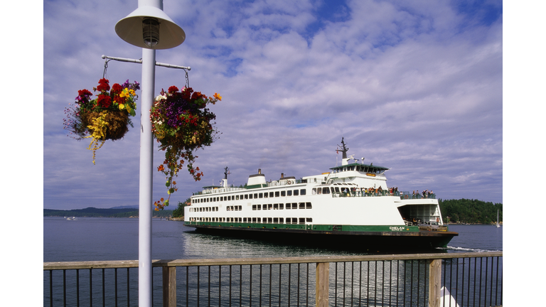 Ferry Along Terminal in Friday Harbor