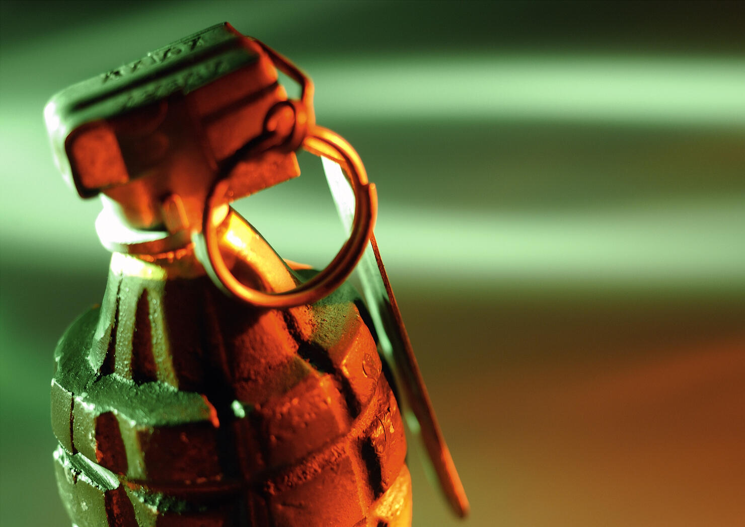 Hand grenade, close-up.