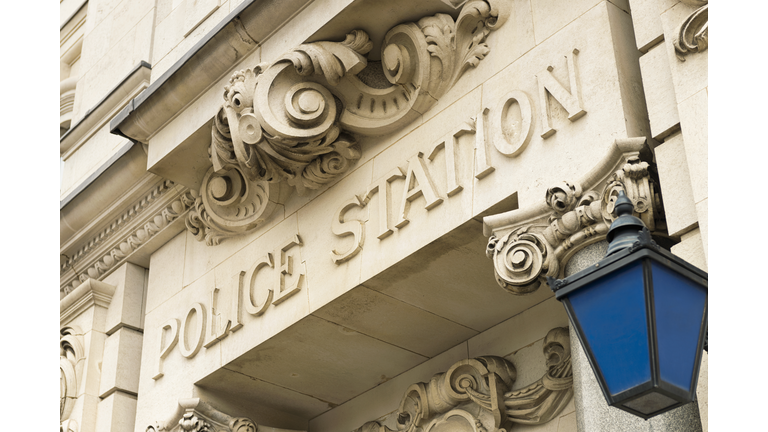 Traditional Police Station Sign and Lantern