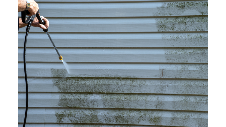 Spring or fall cleaning is needed on this siding