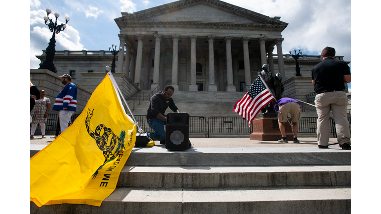 Protestors Rally At South Carolina Capitol Against Non-Essential Business Closings