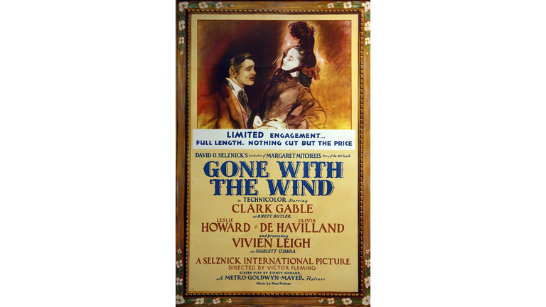 View of a poster for "Gone with the wind