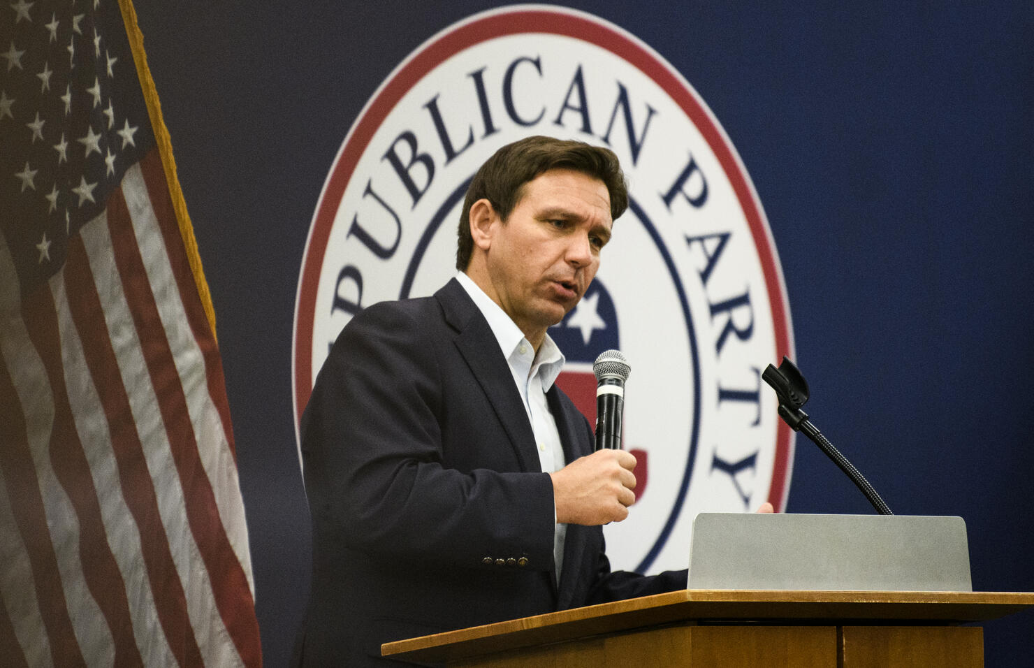 Florida Governor Ron DeSantis Attends Iowa GOP Reception In Cedar Rapids