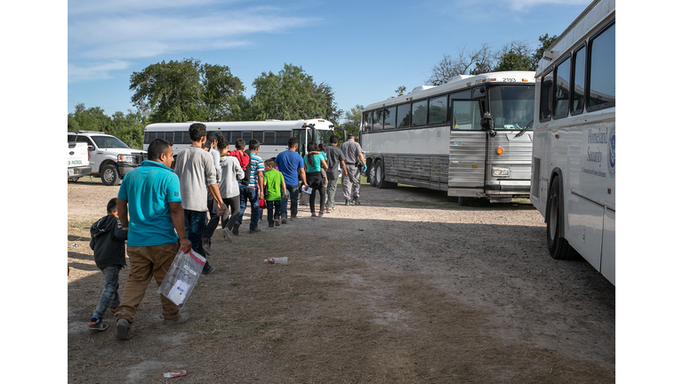 US Border Patrol Receives Asylum Seekers In Texas' Rio Grande Valley