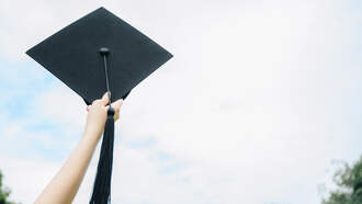 Cute! Excited Grad Tackles School President