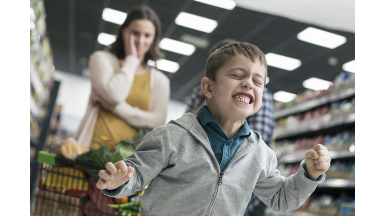 Bad boy in supermarket