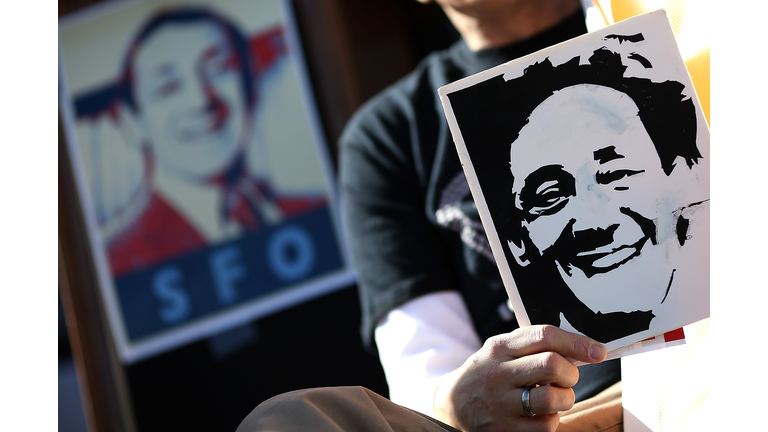 Rally Held In Support Of Renaming San Francisco Int'l Airport After Gay Rights Leader Harvey Milk