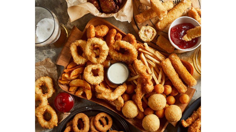 variety of beer snack