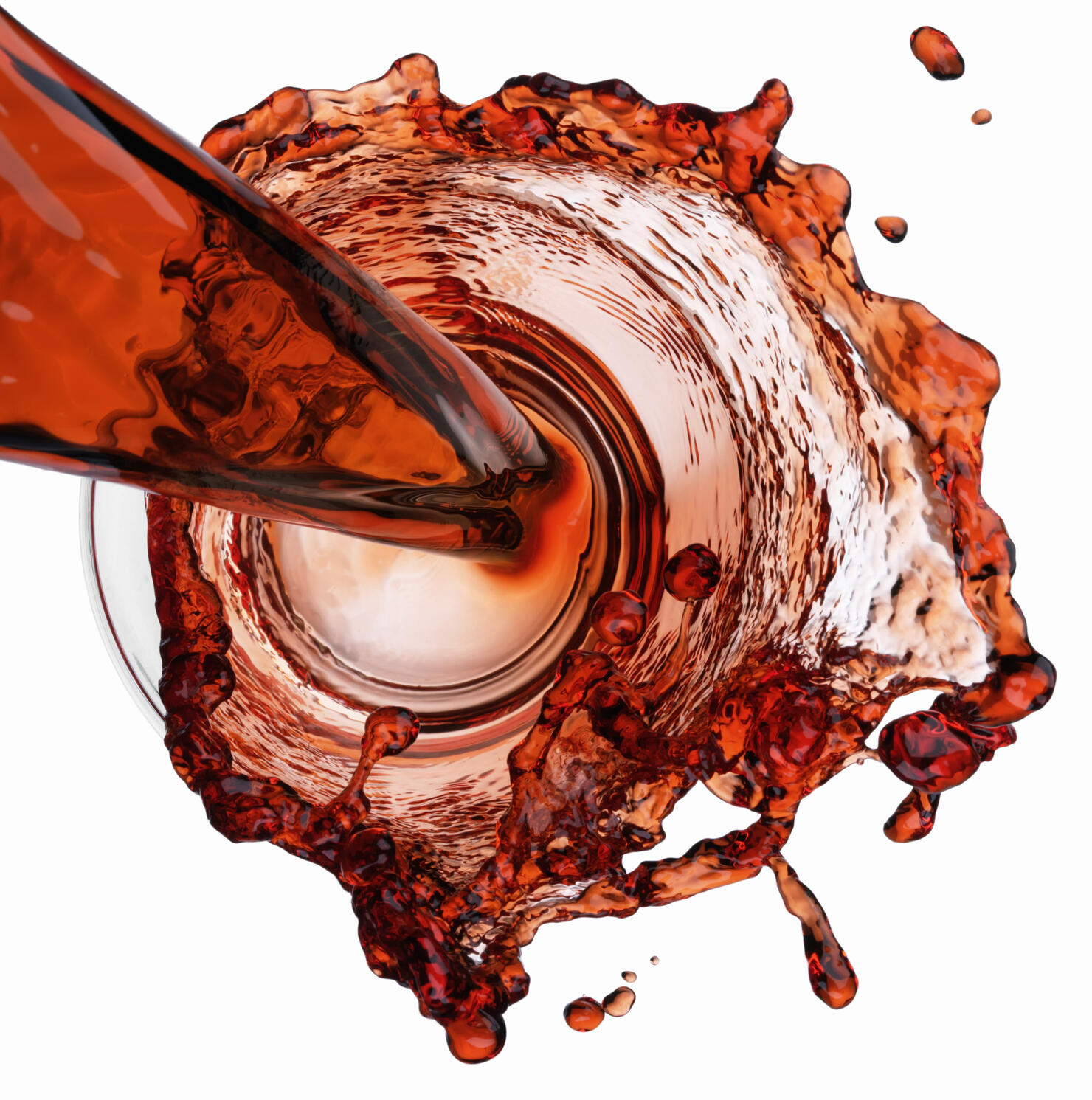 Red wine pour
