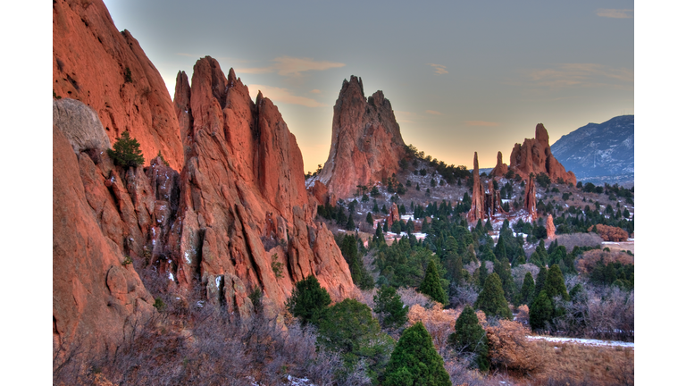 Garden of Gods at Sunset