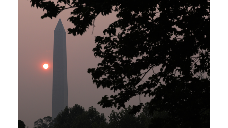 Smoke From Canadian Wildfires Blows South Creating Hazy Conditions On Large Swath Of Eastern U.S.