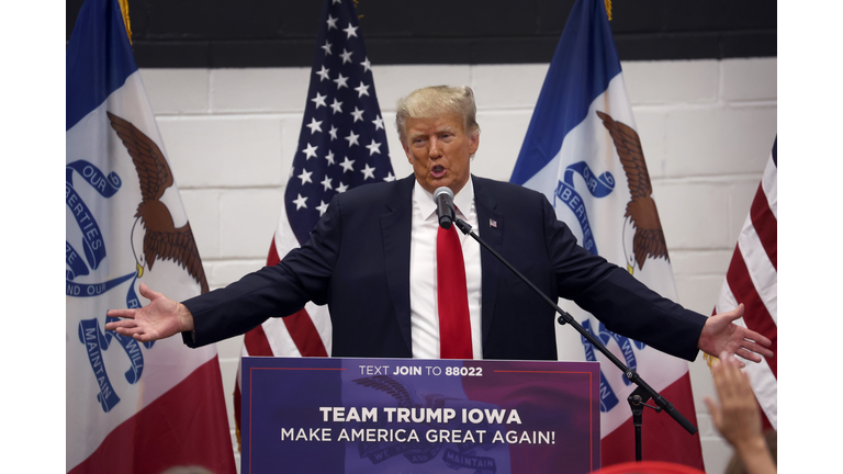 Former President Trump Campaigns In Iowa