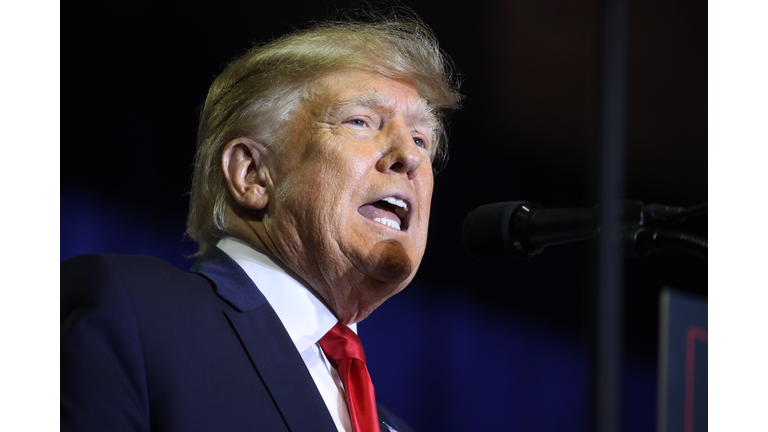 Former President Trump Holds Rally In Manchester, New Hampshire