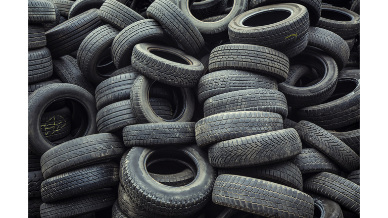 car tires pile