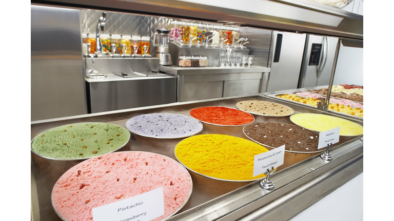 Variety of ice cream flavors