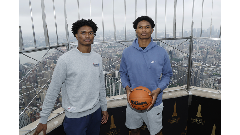 NBA Draft Prospects The Thompson Twins Visit the Empire State Building