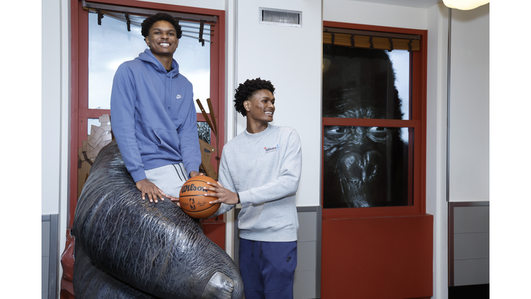 NBA Draft Prospects The Thompson Twins Visit the Empire State Building